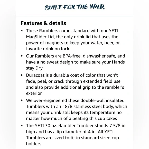 YETI Olive Green Rambler 30 oz Stainless Steel Tumbler w/MagSlider Lid - Picture 12 of 15